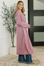 Load image into Gallery viewer, Travel Hideaway Open Front Cardigan in Cashmere Rose