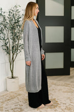 Load image into Gallery viewer, Travel Hideaway Open Front Cardigan in Soft Grey