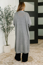 Load image into Gallery viewer, Travel Hideaway Open Front Cardigan in Soft Grey