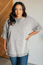 Load image into Gallery viewer, Unbothered Mineral Wash Top in Grey