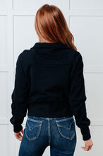 Load image into Gallery viewer, Under Her Spell Half Zip Pullover in Black