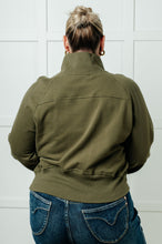 Load image into Gallery viewer, Under Her Spell Half Zip Pullover in Green