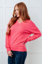 Load image into Gallery viewer, Very Understandable V-Neck Sweater in Pink