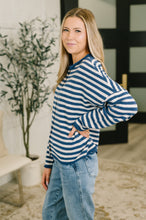 Load image into Gallery viewer, Won't Be Long Collared Sweater Button Down in Navy
