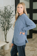 Load image into Gallery viewer, Words Of Wisdom Raglan Sleeve Sweater in Dusty Blue