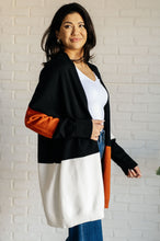 Load image into Gallery viewer, Writer's Block Color Block Open Front Cardigan