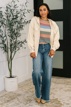 Load image into Gallery viewer, To Be Determined Drop Shoulder Top in Rust, Olive and Blue