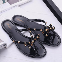 Load image into Gallery viewer, Bow Toe Post PVC Sandals  (2 color options)
