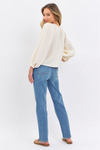 High Waist Straight Jeans by Judy Blue