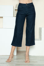 Load image into Gallery viewer, JUDY BLUE Side Seam Braid Detail Crop Wide Leg Jeans