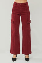 Load image into Gallery viewer, RISEN High Rise Wide Leg Cargo Jeans