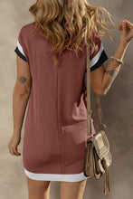 Load image into Gallery viewer, Textured Round Neck Short Sleeve Dress (multiple color options)