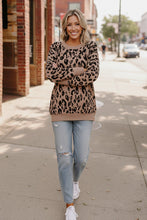 Load image into Gallery viewer, Leopard Jacquard Oversized Sweater Knit Top