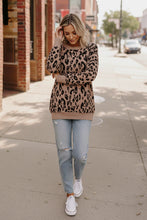 Load image into Gallery viewer, Leopard Jacquard Oversized Sweater Knit Top