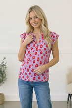 Load image into Gallery viewer, Wild Berry Ruffles Blouse