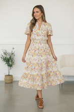 Load image into Gallery viewer, Petals in the Breeze Smocked Midi Dress