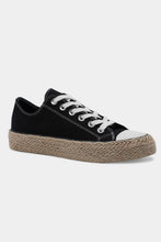 Load image into Gallery viewer, Lace Up Woven Espadrille Sole Sneakers