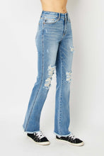 Load image into Gallery viewer, Distressed Raw Hem Bootcut Jeans by Judy Blue
