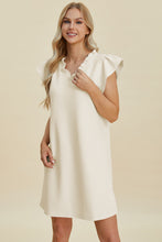 Load image into Gallery viewer, Muse & Melody Ruffled V-Neck Cap Sleeve Dress (multiple color options)