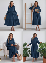 Load image into Gallery viewer, Everyday Grace Tiered Midi Dress (multiple color options)
