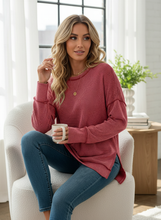 Load image into Gallery viewer, Weekend Vibe Cozy Ribbed Tunic (multiple color options)
