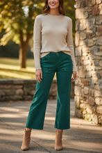 Load image into Gallery viewer, RISEN High Rise Ankle Flare Patch Pocket Jeans