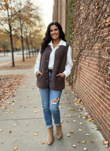 Load image into Gallery viewer, Mountain Trail Sherpa Button-Up Vest (multiple color options)