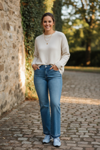 Load image into Gallery viewer, JUDY BLUE Mid Rise Slim Bootcut Tummy Control Release Hem Jeans