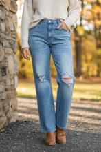 Load image into Gallery viewer, Effortless Edge High-Rise Straight Jeans