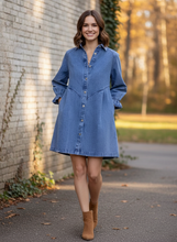 Load image into Gallery viewer, Everyday Darling Denim Dress (multiple color options)