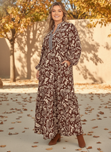 Load image into Gallery viewer, Autumn Heirloom Floral Maxi Dress