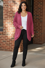 Load image into Gallery viewer, All Day Comfort Ribbed Cocoon Cardigan (multiple color options)