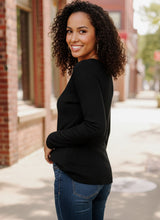Load image into Gallery viewer, Backwoods Beauty Black Thermal Top