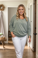 Load image into Gallery viewer, Dusty Olive Long Sleeve Dolman