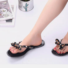 Load image into Gallery viewer, Bow Toe Post PVC Sandals  (2 color options)
