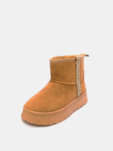 Load image into Gallery viewer, Round Toe Platform Boots in Caramel
