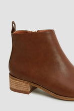 Load image into Gallery viewer, PU Leather Block Heel Boots in Brown