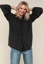 Load image into Gallery viewer, Effortlessly Edgy Button Down Blouse