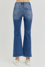 Load image into Gallery viewer, RISEN Distressed High Rise Crop Flare Jeans