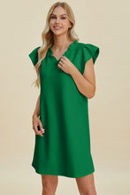 Load image into Gallery viewer, Muse & Melody Ruffled V-Neck Cap Sleeve Dress (multiple color options)