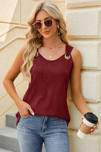 Round Neck Wide Strap Tank (multiple color options)