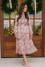 Load image into Gallery viewer, Bloom and Twirl Satin Floral Dress