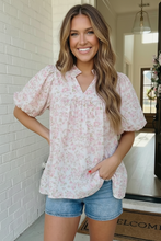 Load image into Gallery viewer, State Fair Summer Ruffle Neck Babydoll Blouse