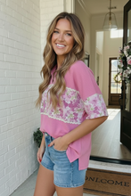 Load image into Gallery viewer, Best Friends Forever Pink Collared Top