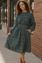 Load image into Gallery viewer, Cedar Lane Plaid Midi Dress
