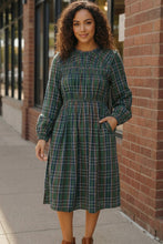 Load image into Gallery viewer, Cedar Lane Plaid Midi Dress