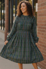 Load image into Gallery viewer, Cedar Lane Plaid Midi Dress