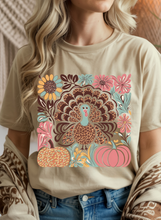 Load image into Gallery viewer, Floral Turkey Graphic Tee & Sweatshirt (multiple color options)