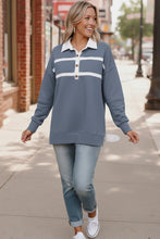 Load image into Gallery viewer, Prep School Chic Slate Blue Polo