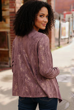 Load image into Gallery viewer, Plum Luxe Suede Cardigan